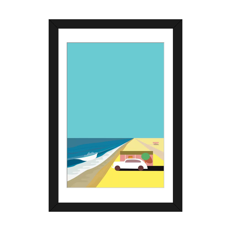 « mar de cortez », impression sur toile, H 24 po x l 16 po x P 1 po, Papier d'art encadré noir, Blanc