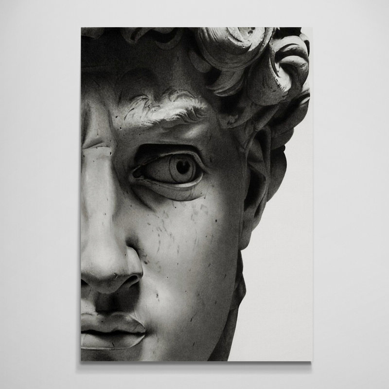 David by Michelangelo Wall Art - Canvas Framed Print, 120cm H x 86cm W