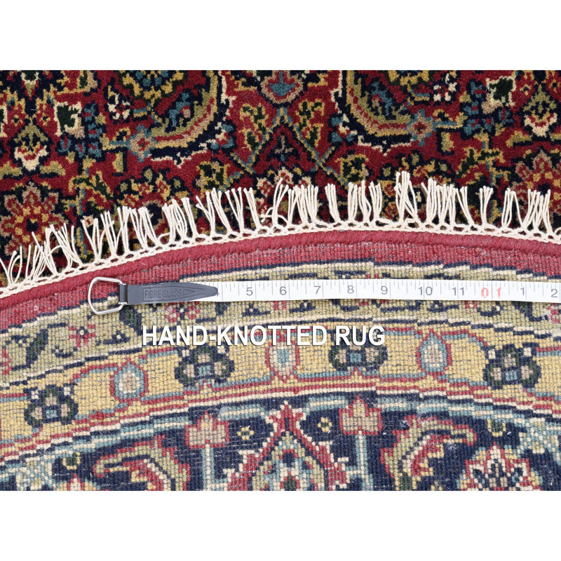 Tapis rond en laine noué à la main de conception néo-zélandaise 6 pi 1 po x 6 pi 1 po 9164FB9A088E460E9288F6DCCE20756D