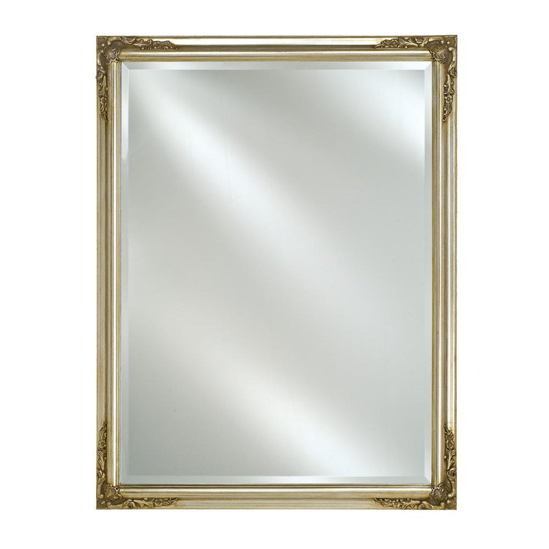 Pharmacie encastrée avec 3 tablettes réglables Tinsman, Argent antique, H 26 po x l 20 po x P 4,4 po
