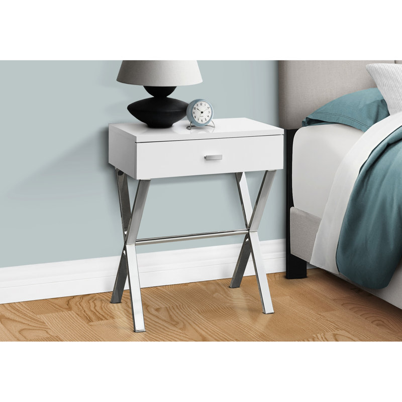Table d'appoint polyvalente pour le salon, la chambre à coucher, le bureau ou le coin-détente avec tiroir de rangement, idéale pour les intérieurs contemporains et modernes