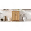 Meuble-lavabo 24 po avec cadre en bois massif, tiroir rabattable, 2 portes à fermeture douce avec rangement pour porte, tablette réglable et meuble-lavabo moderne