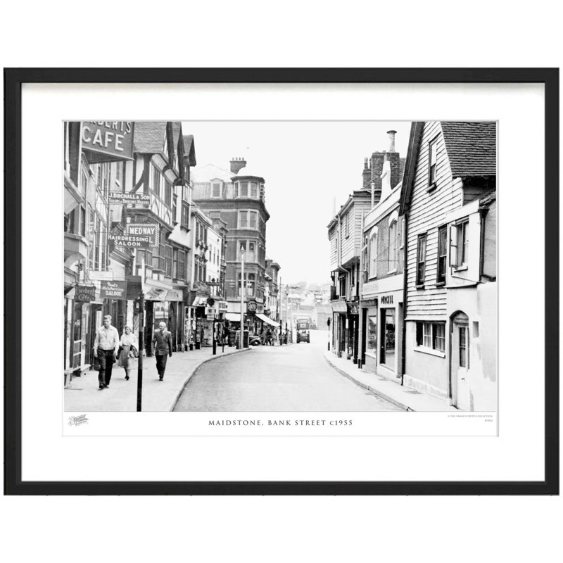 Maidstone, Bank Street C1955 by Francis Frith - Single Picture Frame Print, 28cm H x 36cm W x 2.3cm D