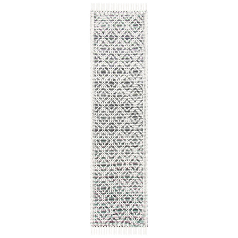 Nakita Natura Hand Woven Wool Geometric Rug, Runner 2'3" x 9'