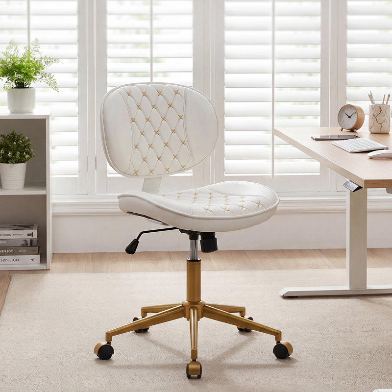 Chaise de bureau sans accoudoirs, White