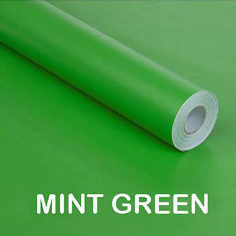 Rouleau de papier peint auto-adhésif lisse L 15,75 pi x l 23,62 po, Vert menthe