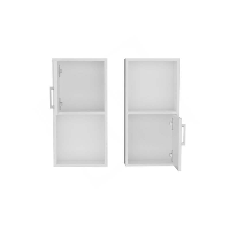 Armoire à pharmacie murale H 24 po, deux portes, deux tablettes, blanc