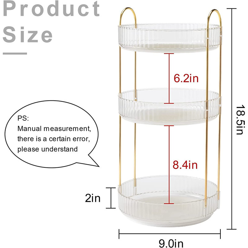 Berkow Acrylic Makeup Organiser, White