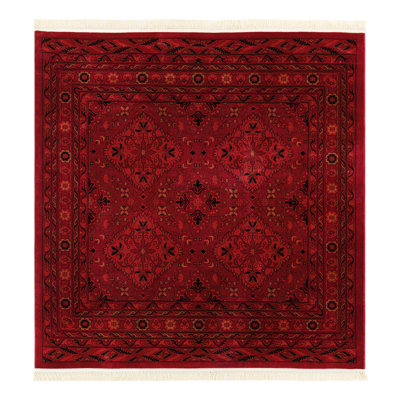 Amro Oriental Deep Red Area Rug