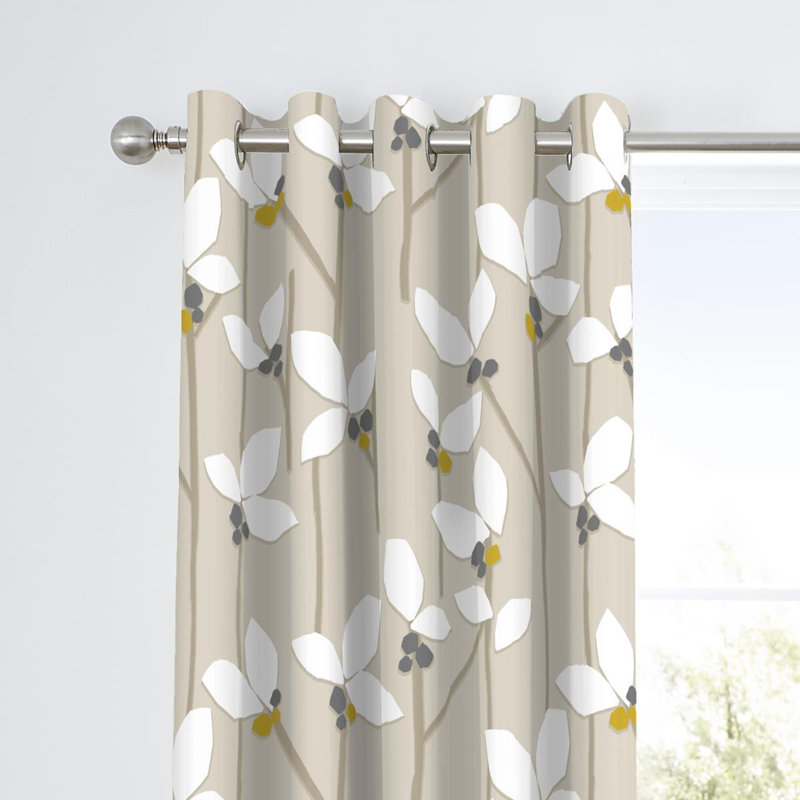 Cris Room Darkening Curtains / Drapes Pair, Natural