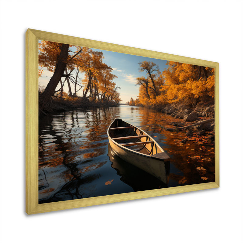 Canada River Rhapsody I sur toile, H 34 po x l 44 po x P 1,5 po, Cadre doré à une seule photo