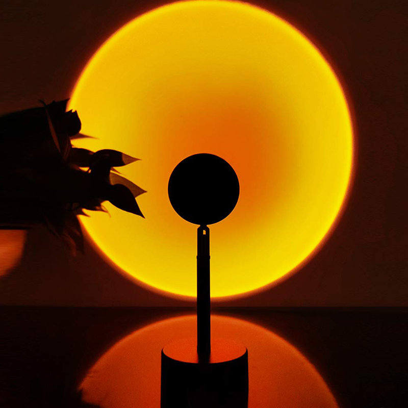 Sunset Lamp Projection Rotation Rainbow Projection Lamp Led Romantic Visual Led Light With Usb,sunset Red