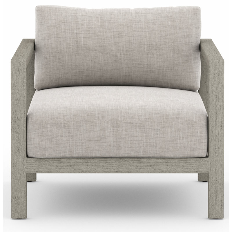Sonoma Outdoor Teak Lounge Chair, Weathered Gray, Gray