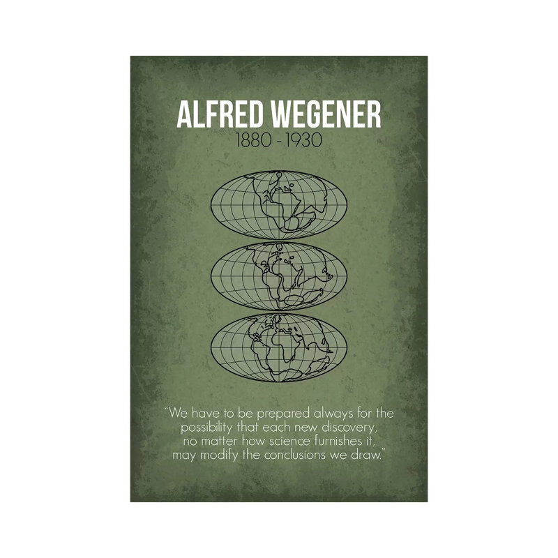 Alfred Wegener by GetYourNerdOn - Wrapped Canvas Gallery-Wrapped Canvas Giclée, 20.32 cm H x 30.48 cm W