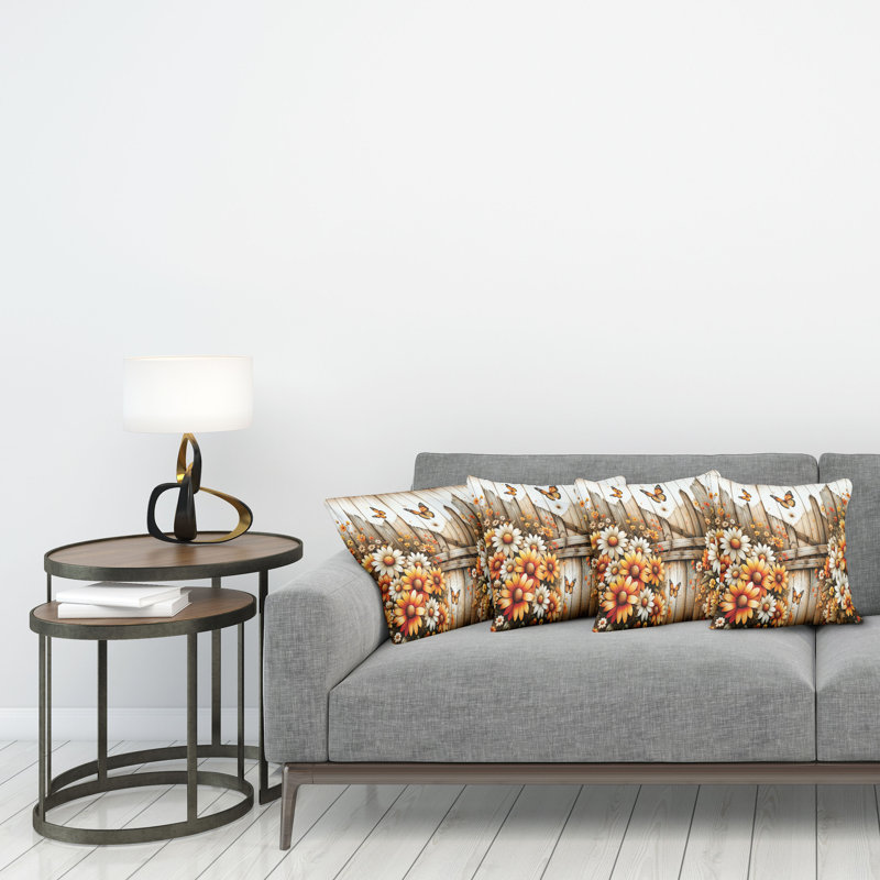 Fabric Reversible Throw Pillow, 24"H x 24"W