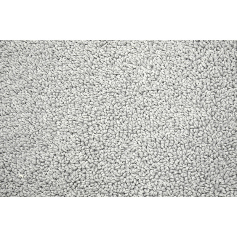 Ensemble de tapis de bain en coton 3 pièces avec envers antidérapant Roanoke, Gris platine