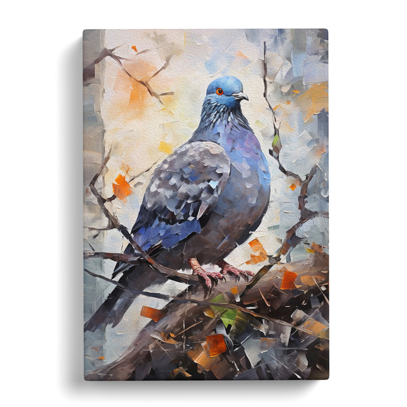 Pigeon Impressionism - No Frame Print, 76cm H x 50cm W x 3cm D