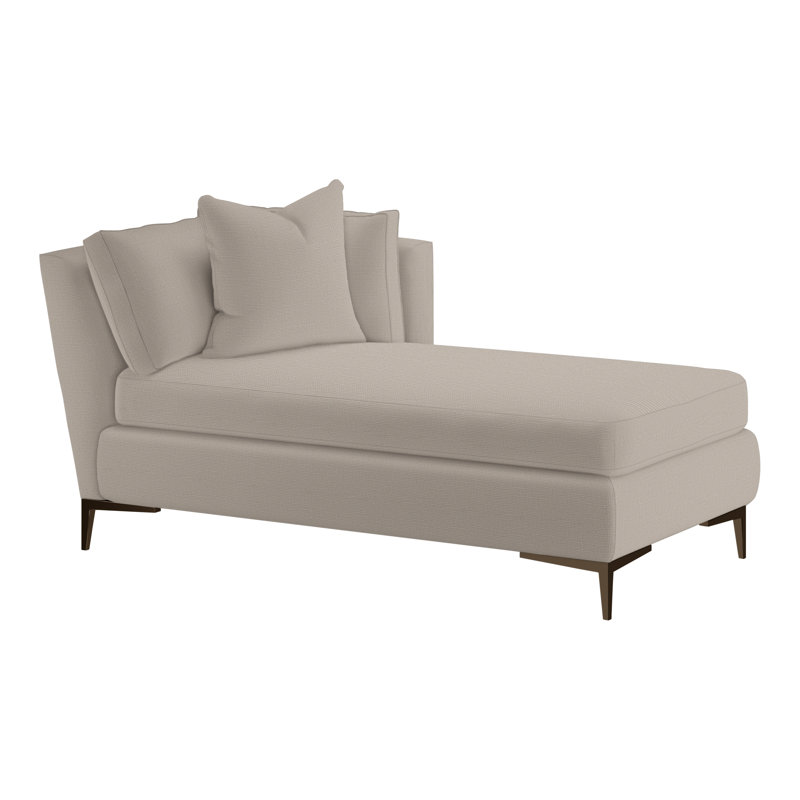 Aiden Chaise Lounge, Right Hand Facing, Perigold On The Lamb Newsprint, Antique Bronze