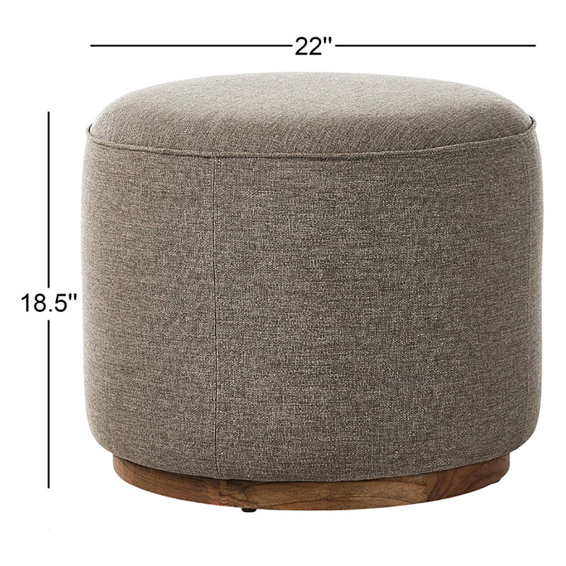 Sinclair Outdoor Teak Ottoman, Brown