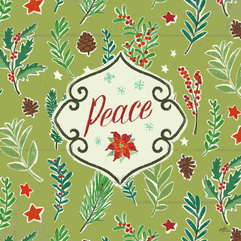 Joyeuses Fêtes X, H 20 po x l 20 po, Non, Toile tendue