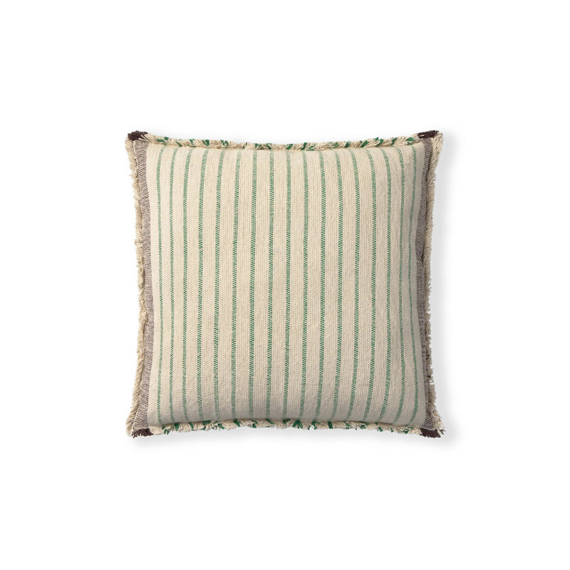 Square Cushion Lines Green