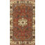 Tapis unique en coton 5 pi 0 po x 3 pi 0 po orange et rouille