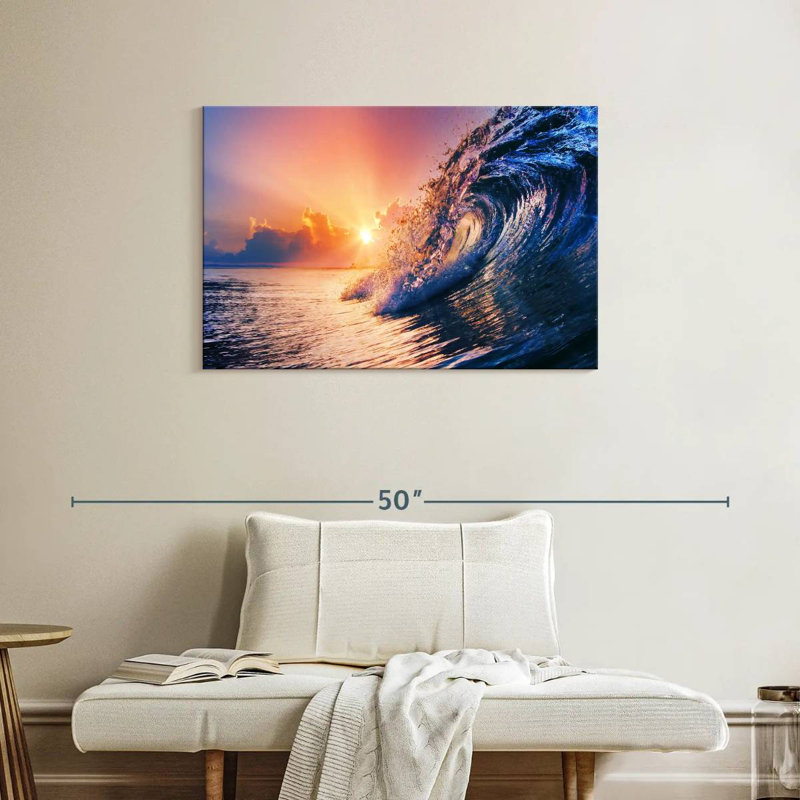 Gillard Sundown Ocean Wave, 24" H x 36" W