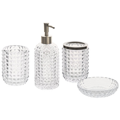 4-tlg. Badezimmerzubehör-Set Idil