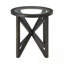 Table de bout ronde avec plateau en verre-1020397256