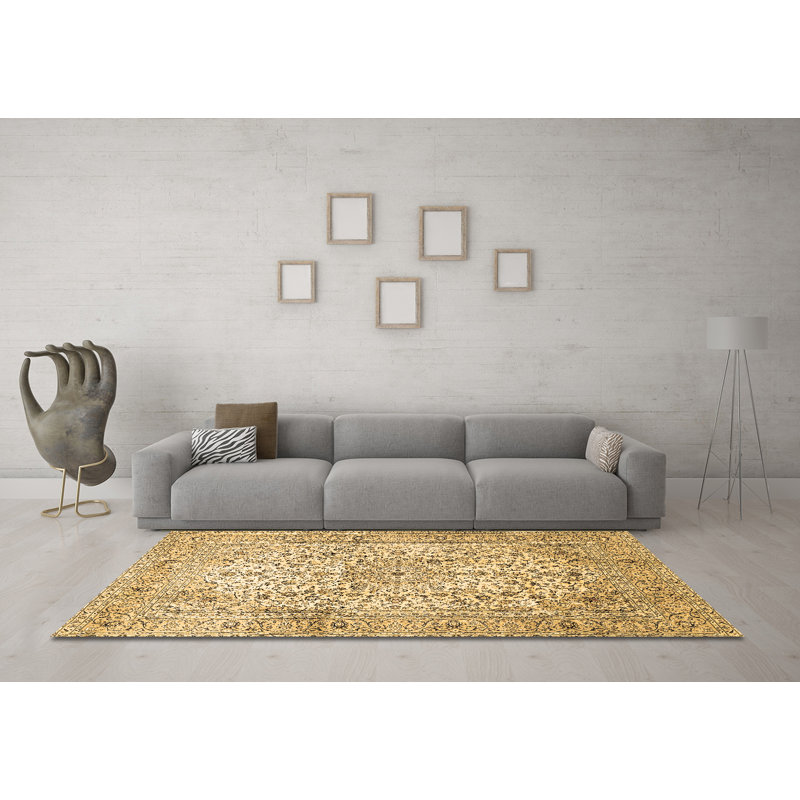 Madelayne Washable Oriental Indoor Rug, Square 8'