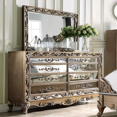 Commode double 8 tiroirs avec miroir Boyden