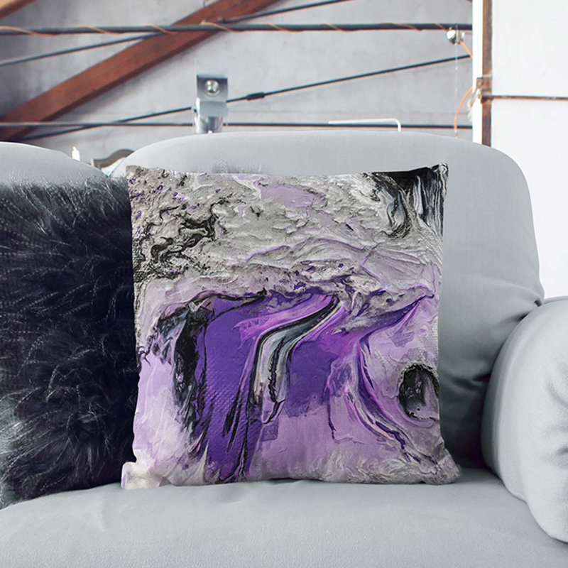 Abstract Square Throw Cushion, 55cm H x 55cm W x 20cm D