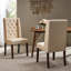 2 pièces de fauteuils à oreilles beiges pour la salle à manger, avec soutien contemporain, beige, de 2 détails-1608629976