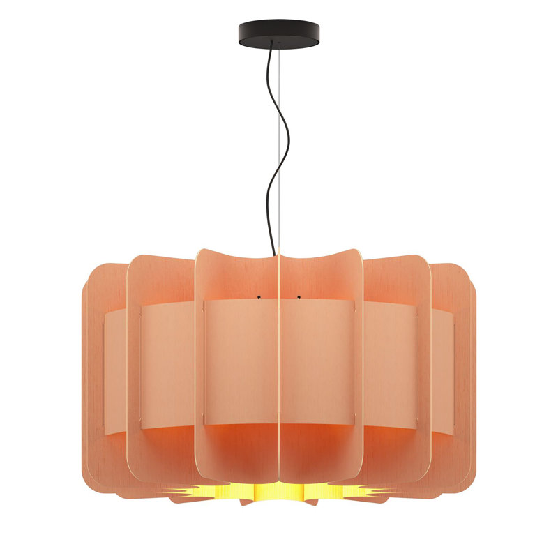 Clarissa 1-Light Single Pendant, 16.5" H x 29.8" W x 29.8" D, Rose