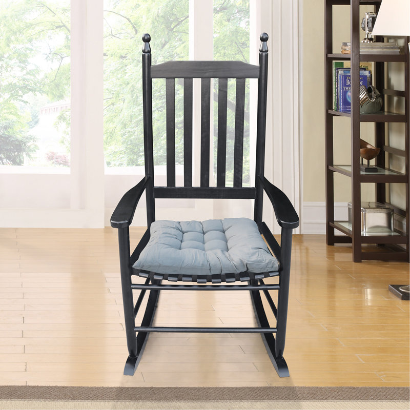 Chaise berçante en bois, Noir