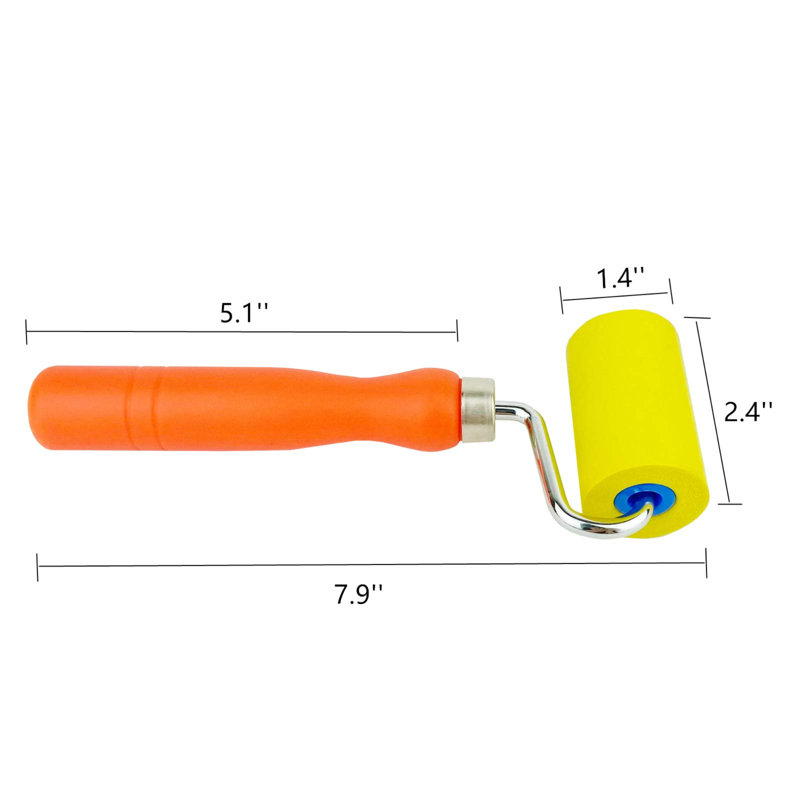 Wallpaper/Vinyl Wrap/Window Film Installation Soft Seam Roller – Safe Mark-Free, Efficient Comfortable, 2.4inch Sponge Head, 7.9inch Length