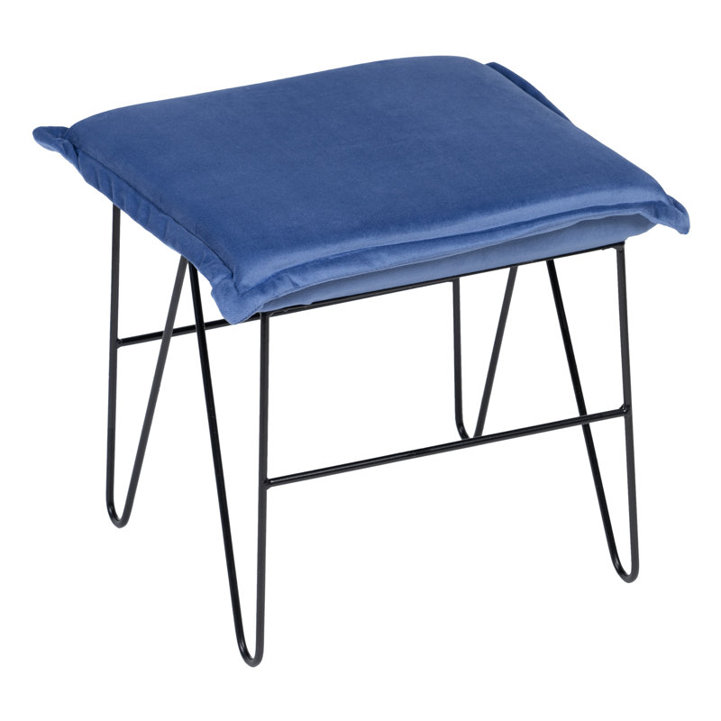 Jerrod Iron Accent Stool, Blue