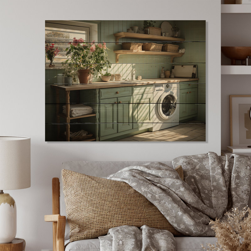 " Laundry Room Country Charm ", 10" H x 20" W x 0.78" D