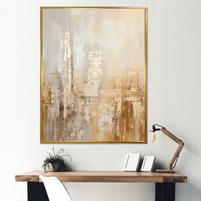 " Beige Skyscraper City Paint III "