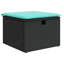  Ensemble de canapé de patio 7 pièces avec coussins en rotin de polyester noir