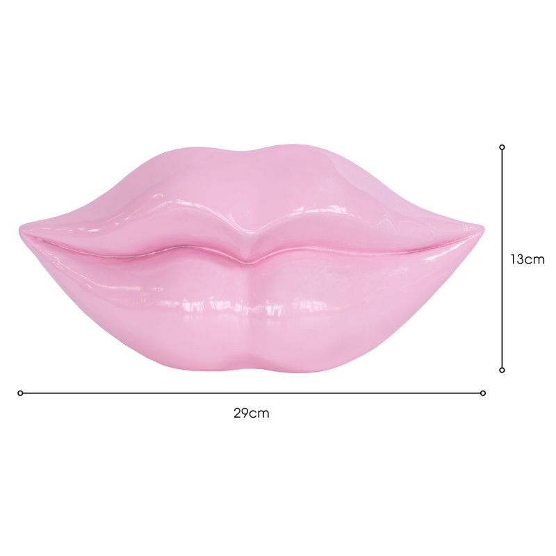 Magno Lips Decorative Object, Pink, 13" H x 29" W x 9" D