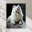 Art mural en verre trempé chien blanc-129909386