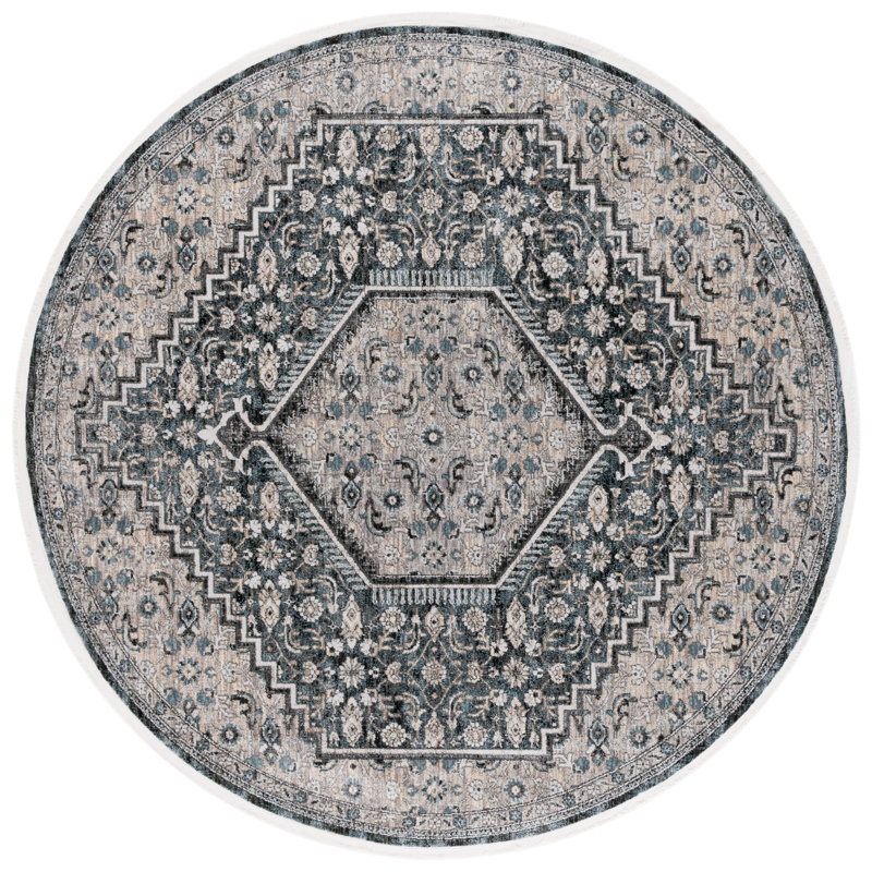Allegonde Performance Oriental Rug, Round 6'7"