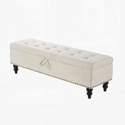 59" Bed Bench With Storage