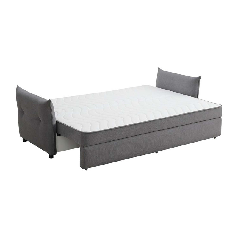 Canapé-lit 87,8 po Irina, tissu gris, Gris