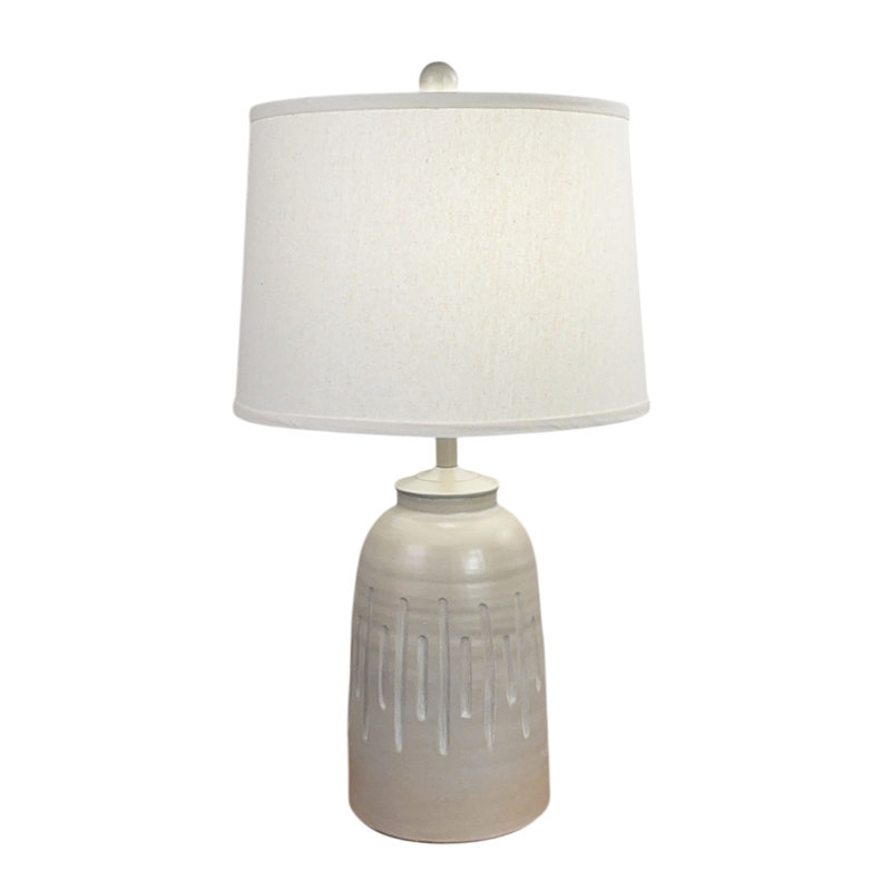 GRAND POT AVEC LIGNES IVOIRE / MATIN, Beige, Tanné