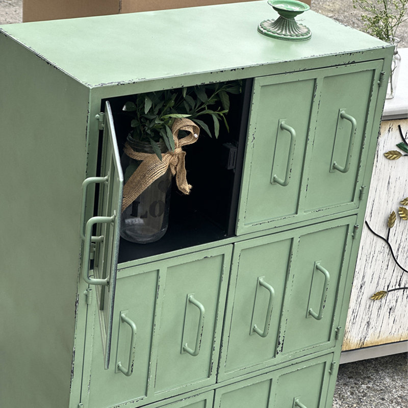 Armoire d'appoint moderne en fer vert, Vert