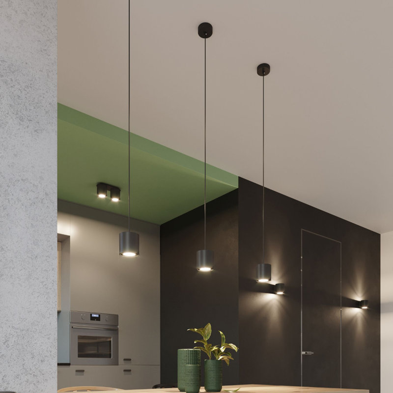 Orbis 1 1 - Light Drum Pendant, Black, Black, Black