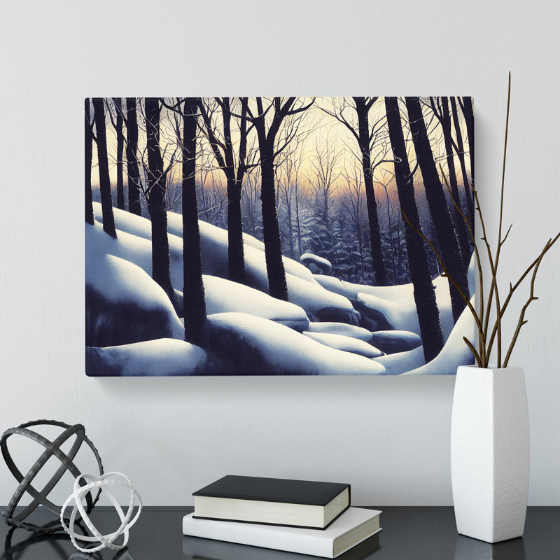 Gentle Winter Forest - Wrapped Canvas, 35cm H x 50cm W x 3cm D