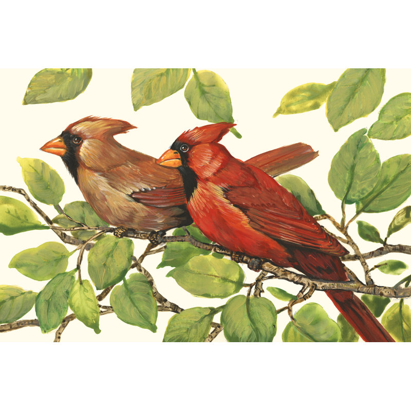 Cardinals by Tim O'Toole - Wrapped Canvas Painting, 20cm H x 30cm W